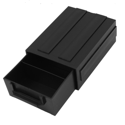 Μαύρο πλαστικό αντιστατικό κιβώτιο συρταριών τμημάτων ολοκληρωμένου κυκλώματος ESD