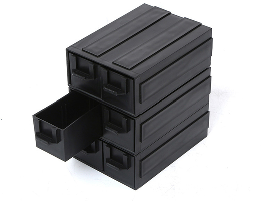 Μαύρο πλαστικό αντιστατικό κιβώτιο συρταριών τμημάτων ολοκληρωμένου κυκλώματος ESD