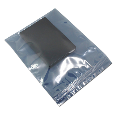 Διαφανής ESD Metalized φερμουάρ στατική τσάντα προστατευτικών καλυμμάτων κλειδαριών για τη συστατική συσκευασία