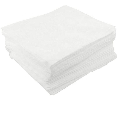 Λευκό καθαρό δωμάτιο Ξαναχρησιμοποιήσιμο χαρτί σκουπιδιά Spunlace μη υφασμένο 300pcs / συσκευασία 6 * 6inch