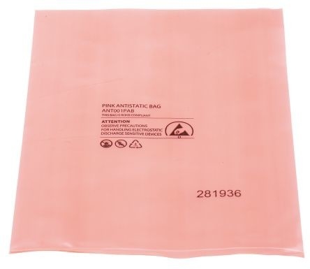 0.10mm κενές ρόδινες φερμουάρ τσάντες προστατευτικών καλυμμάτων PE ESD κλειδαριών αντιστατικές