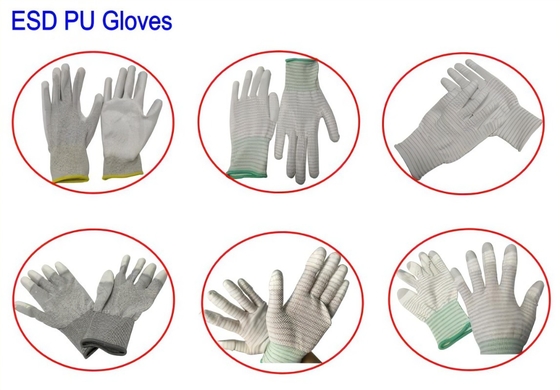 Ντυμένο φοίνικας γάντι ESD με ντυμένο δάχτυλο γάντι γαντιών ESD ασφάλειας φοινικών ESD το αντιστατικό