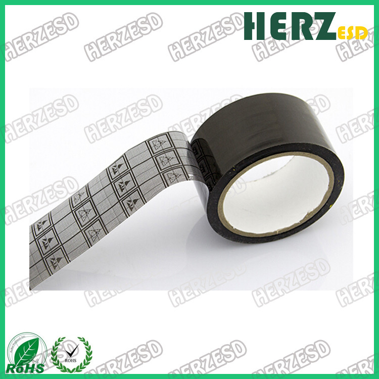 Plastic Core ESD Warning Tape / ESD Grid Tape OPP Material Length 36M Thickness 60um