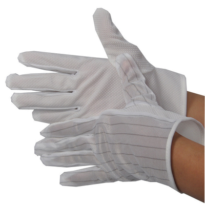 Γάντια χεριών βαμβακιού ESD επιθεώρησης αντιστατικά για την ηλεκτρονική γραμμή παραγωγής