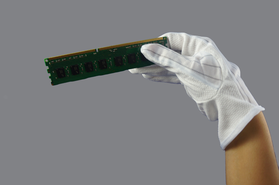 Αντιστατικά γάντια ESD από βαμβάκι για έλεγχο ασφάλειας ηλεκτρονικών συσκευών