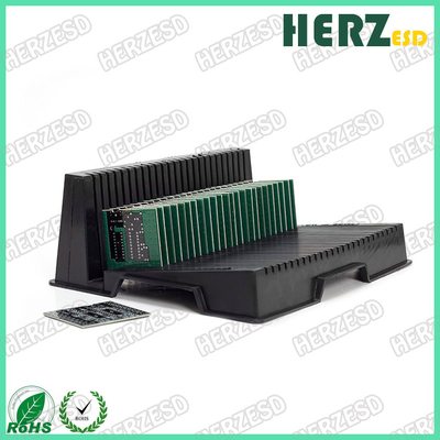 ESD PCB Racks πλαστικό δίσκο PCB αντιστατικό μαύρο κάλυμμα PCB