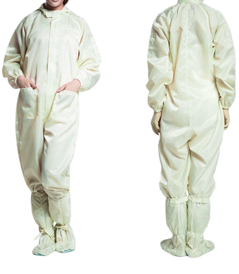 Εργαστήριο ESD Zip Up Hooded Αντιστατικό Jumpsuit Coverall