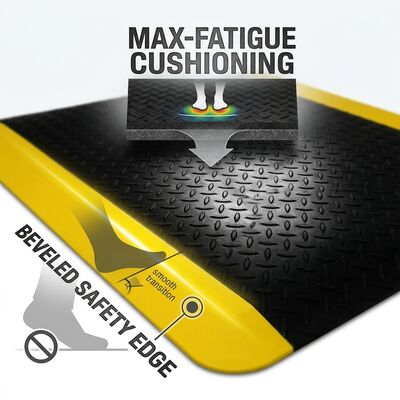 ESD Anti Fatigue Rubber Mat Bubble Top Black Static Dissipative Floor Mat Για εργοστάσια συναρμολόγησης ηλεκτρονικών