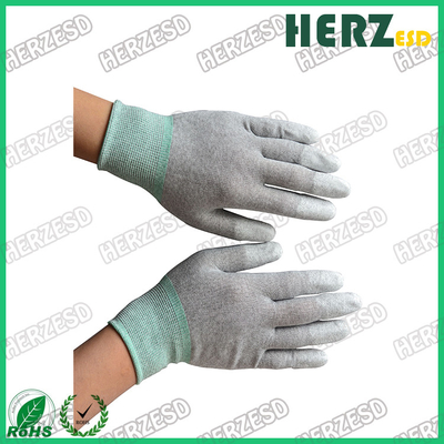 Ηλεκτρονικά ασφαλή γάντια εργαστηρίων ESD, αντιστατικό PU γαντιών εργασίας επίστρωμα ακρών δάχτυλων