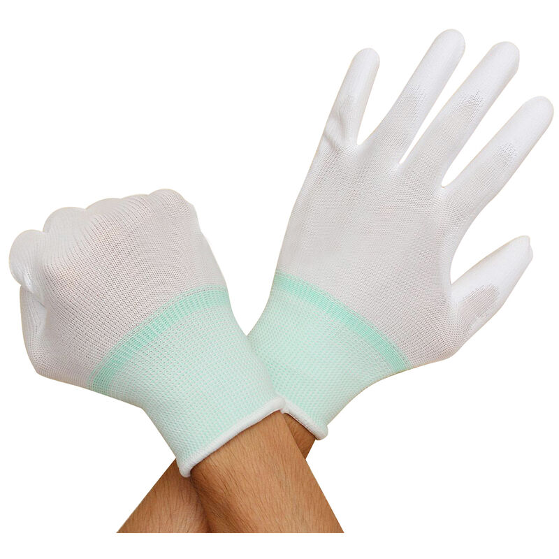 ESD Anti-static Laboratory Antistatic Top Finger Palm Coated Nylon Gloves With Dust Free  Antistatic Gloves
