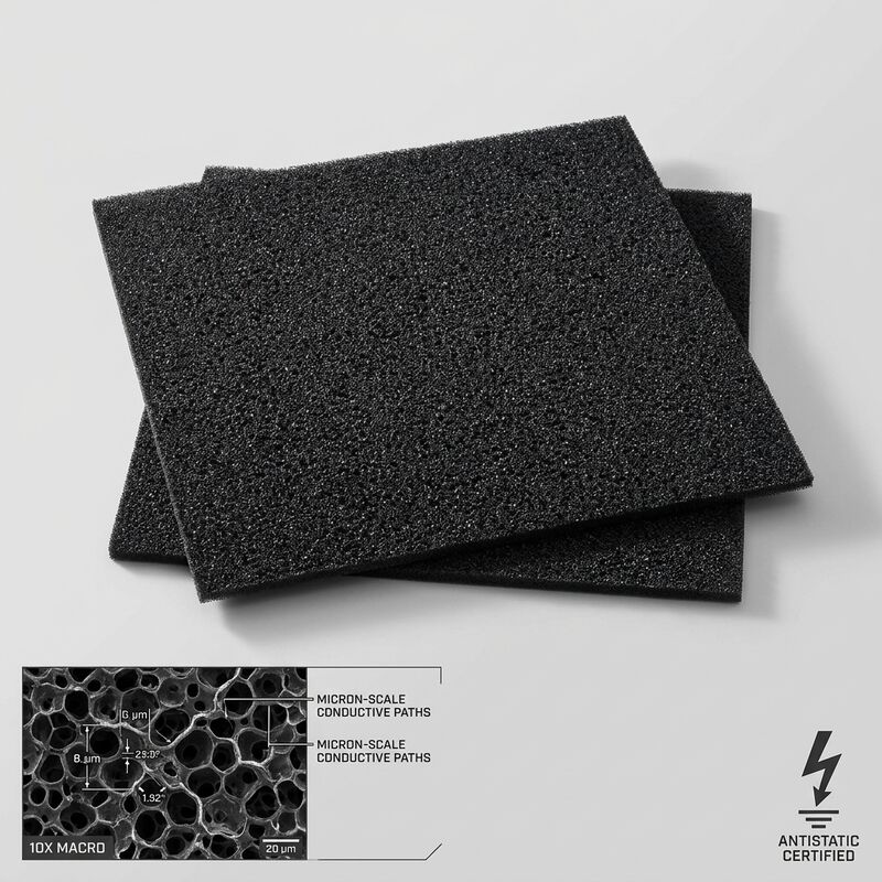 Διοχετικό ESD Foam Insert Black Die Cut Anti Static EVA Foam Inner Packaging Cushion Για την αποστολή πλακών PCB IC